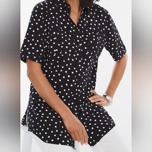 Chico's Silky Soft Polka Dots Blouse